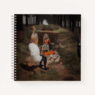 Carnet Lecteur Psychique Moyen Witchy Dark Occult AI Art
