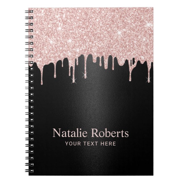 Carnet Lecteurs de Parties scintillant or Rose moderne Bl (Devant)
