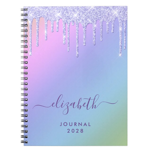 Carnet Lecteurs de Parties scintillant violet fillette ar (Devant)