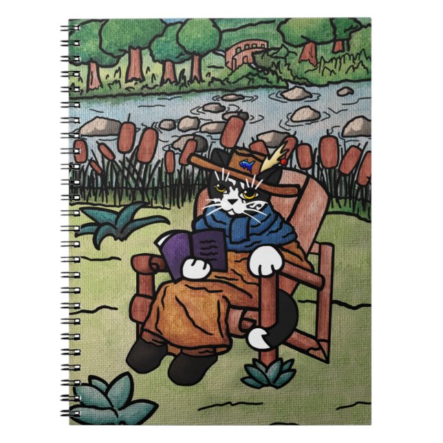 Carnet Lecture extérieure Jardin Chat (Devant)