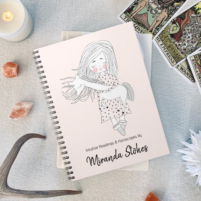 Carnet Lectures intuitives de magie de licorne chérie Ros (Sweetheart Unicorn Magick Intuitive Readings Pink Notebook)