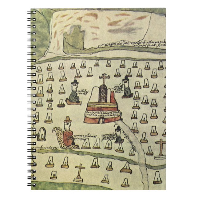 Carnet L'empire aztèque de Montezuma, carte antique du mo (Devant)
