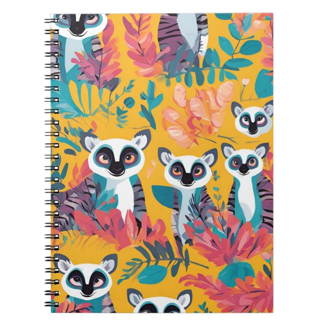 Carnet Lemur Paradise - Design de la jungle (Devant)
