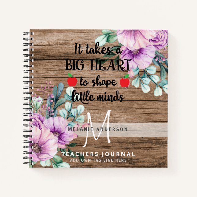 Carnet L'Enseignant Prend Un Grand Coeur Pour Former Les  (Devant)