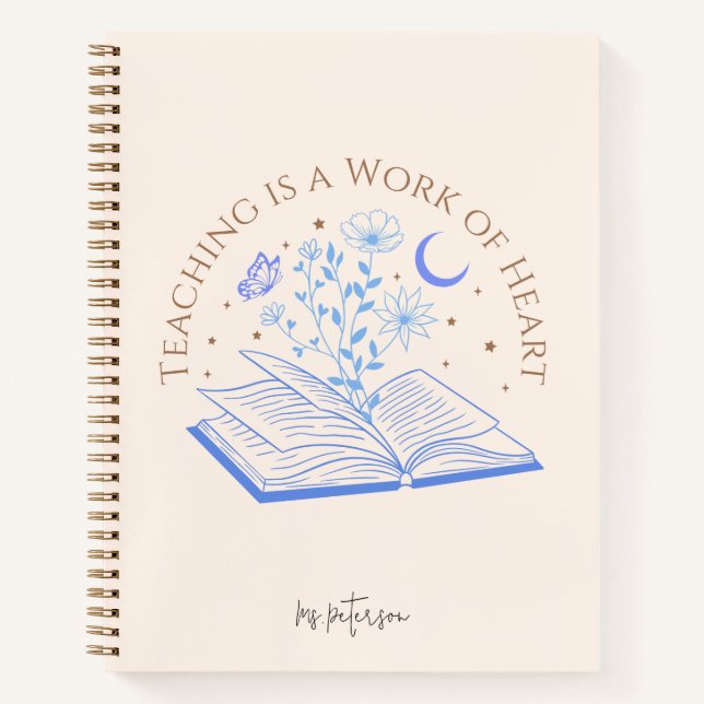 Carnet L'enseignement est une oeuvre de coeur, l'apprécia (Devant)