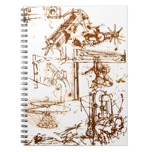 Carnet Léonard de Vinci a esquissé le bloc - notes