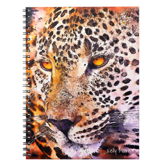 Carnet Leopard Ajouter Votre Nom (Devant)