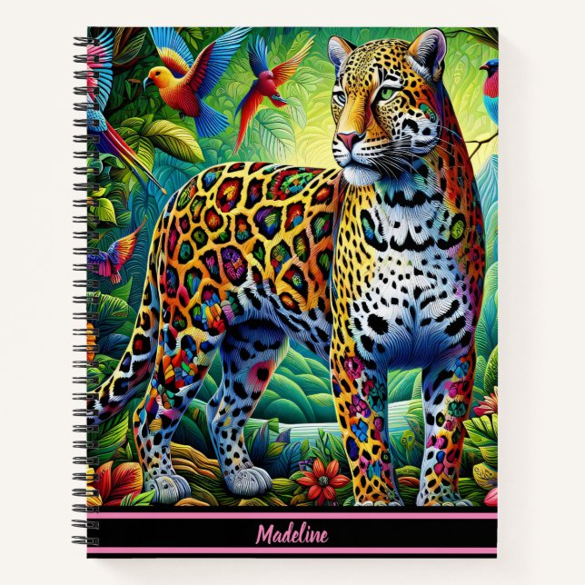 Carnet Leopard Aura : Oiseaux Tropicaux Autour (Devant)