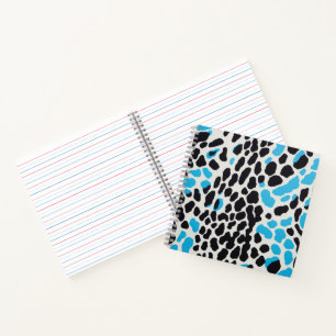 Carnet Leopard bleu électrique