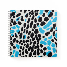 Carnet Leopard bleu électrique
