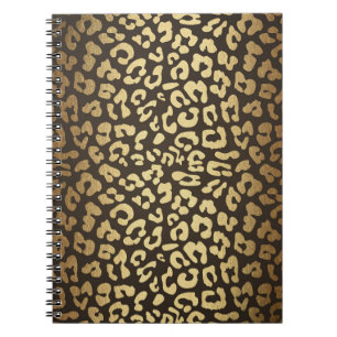Carnet Leopard Cheetah Peau animale Imprimer Glam Or mode