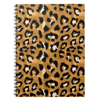 Carnet léopard de peau d'animal : motif d'aquarelle.