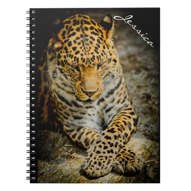 Carnet Leopard de repos personnalisé (Devant)