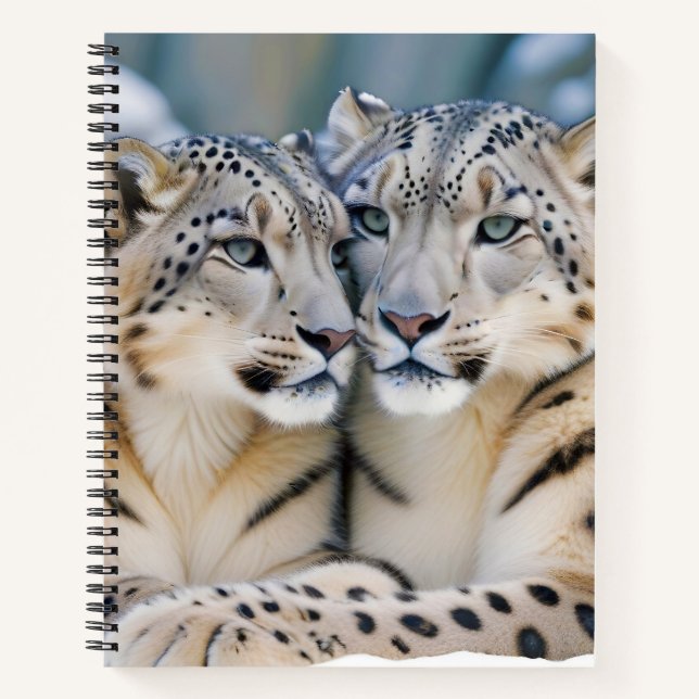 Carnet Léopard des neiges Animal Nature Faune Affection A (Devant)
