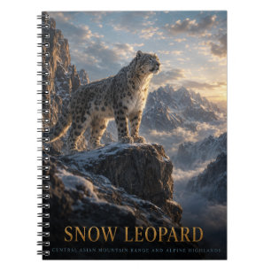 Carnet Léopard des neiges Hauts plateaux alpins ANIMAUX