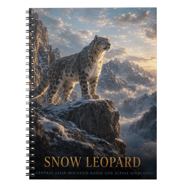 Carnet Léopard des neiges Hauts plateaux alpins ANIMAUX (Devant)