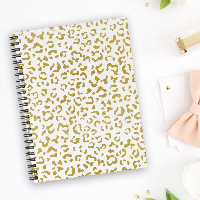 Carnet Leopard d'or, Parties scintillant d'or, Empreinte  (Créateur téléchargé)