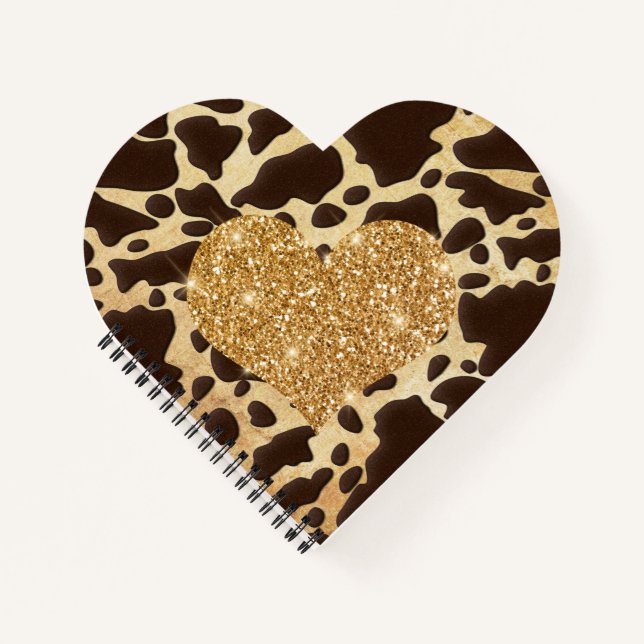 Carnet Leopard Gold Heart (Devant)