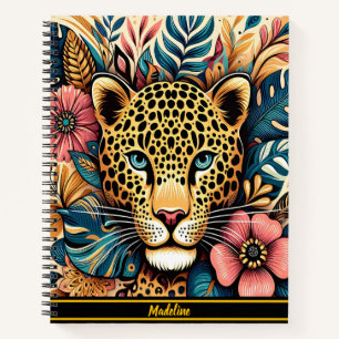 Carnet Leopard Grace : Vibrant Branche Serenity