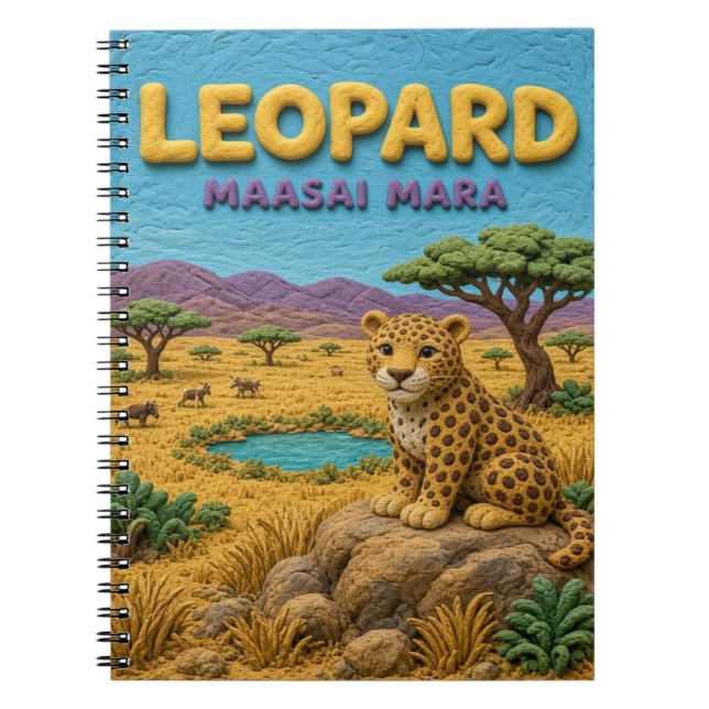 Carnet Léopard Maasai Mara Moderne KlayKoo (Devant)