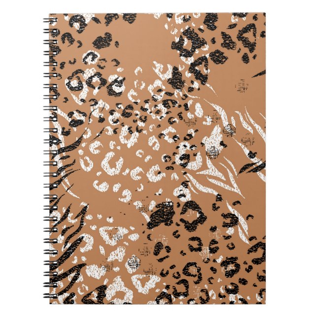Carnet Léopard moderne. Motif. Arrière-plan. La nature sa (Devant)
