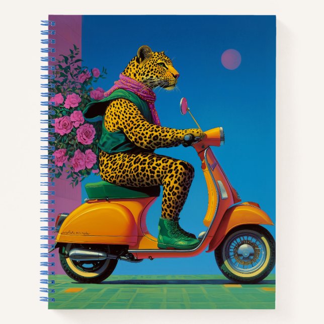 Carnet Leopard on Wheels : A Stylish Ride (Devant)