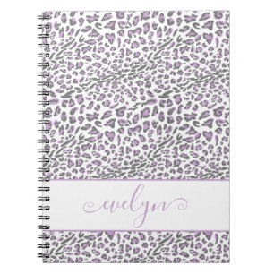 Carnet Leopard Poster de animal crème Lilac Grey Personna