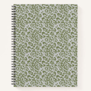 Carnet Léopard tacheté gris olive