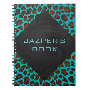 Carnet Léopard Turquoise et Brown