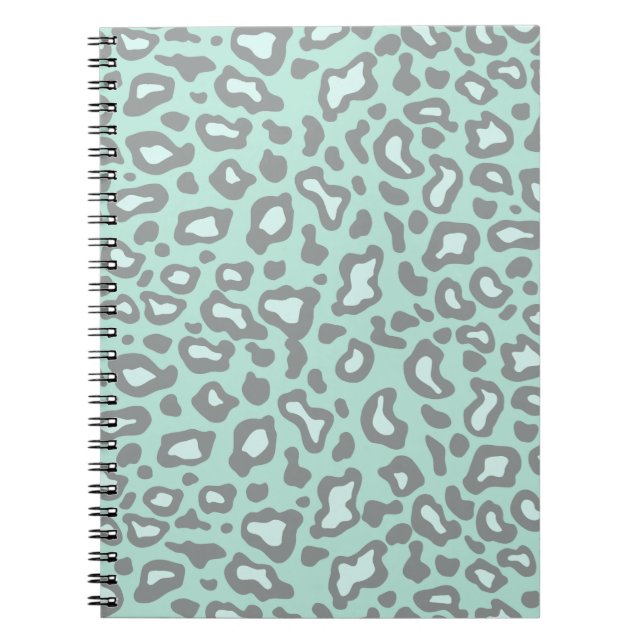 Carnet Léopard Vert Menthe Clair (Devant)