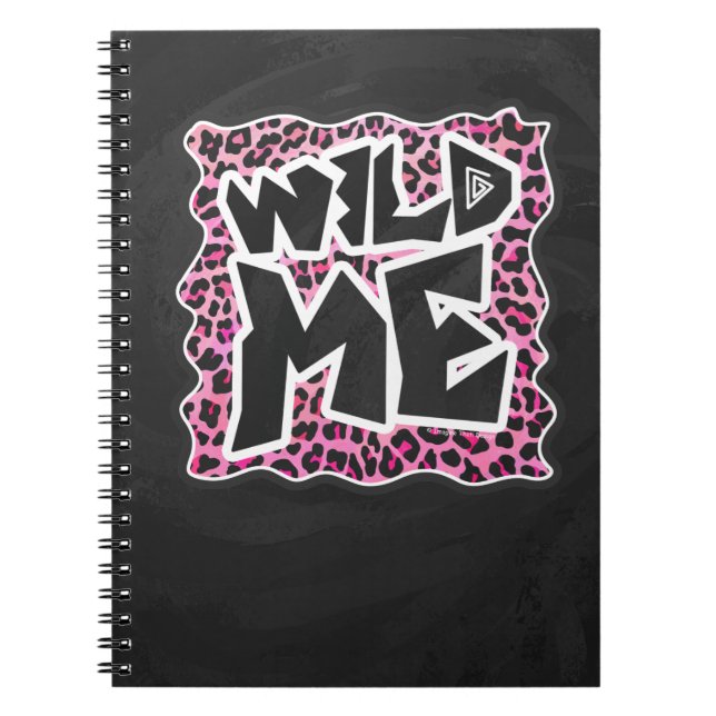 Carnet Leopard Wild Me Black and Hot Pink Design (Devant)