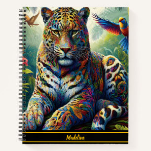 Carnet Leopard Zen : Un environnement de jungle artistiqu