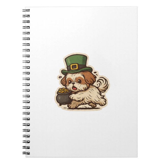 Carnet Leprechaun Shih Tzu Saint-Patrick (Devant)