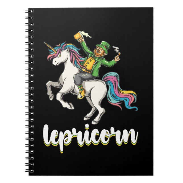 Carnet Lepricorne Lutin Licorne Fête de la Saint-Patrick (Devant)