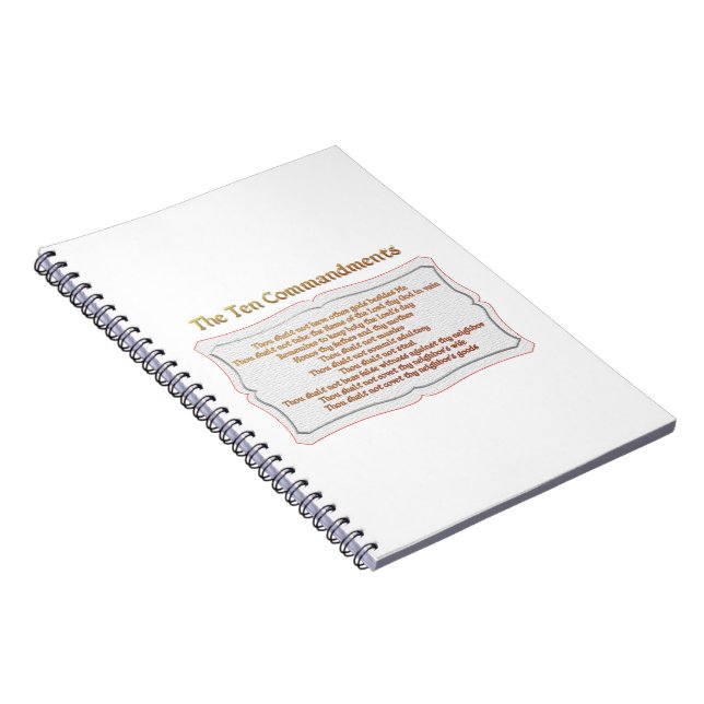Carnet Les 10 commandements (Côté Droit)