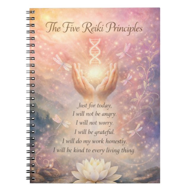 Carnet Les 5 Principes du Reiki (Devant)