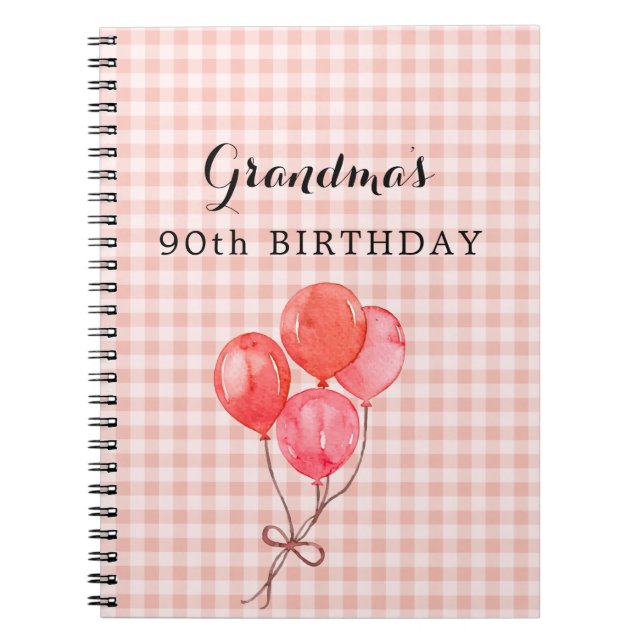 Carnet Les 90 ans de grand-mère (Devant)