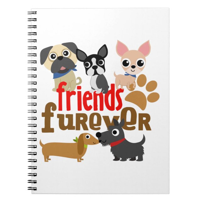 Carnet Les amis Furever poursuit des chiots (Devant)