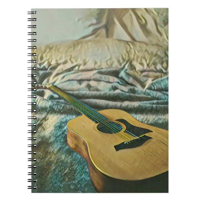 Carnet Les amoureux de guitare cadeaux (Devant)