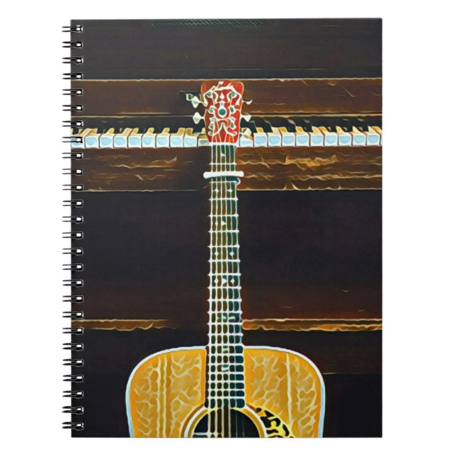 Carnet Les amoureux de guitare cadeaux (Devant)