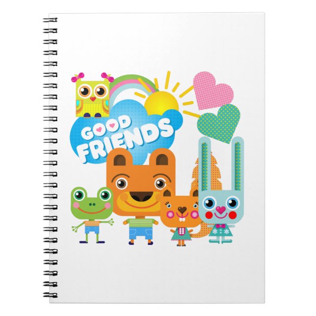 Carnet Les animaux bons amis (Devant)