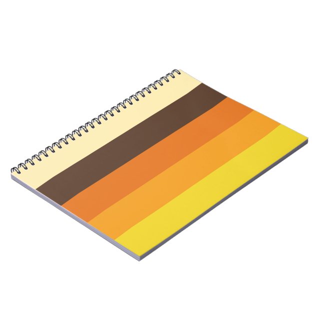 Carnet les années 70 Motif de couleurs triées rétro (Côté gauche)