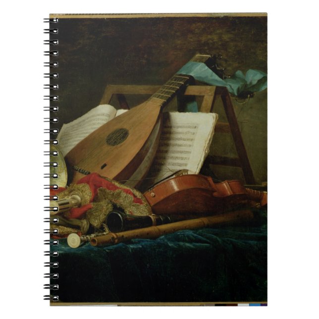 Carnet Les attributs de la musique, 1770 (huile sur la (Devant)