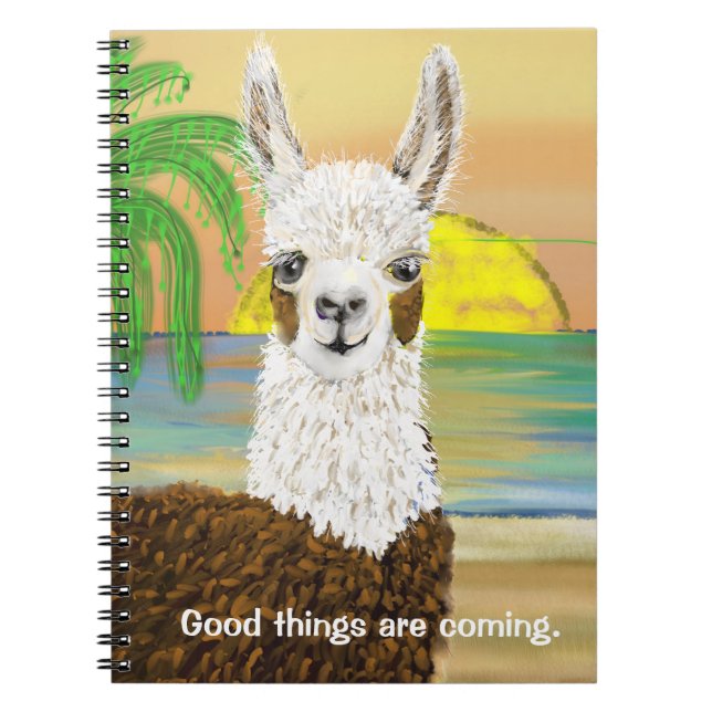 Carnet Les Bonnes Choses Viennent Mama Llama (Devant)