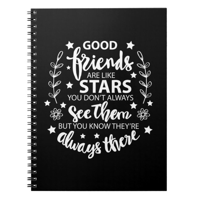 Carnet Les Bons Amis Sont Comme Des Étoiles (Devant)