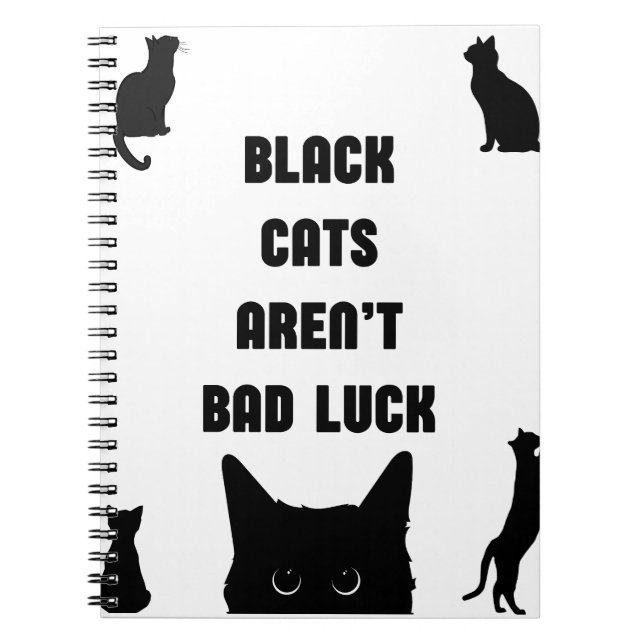 Carnet Les chats noirs n'ont pas mauvaise chance (Devant)