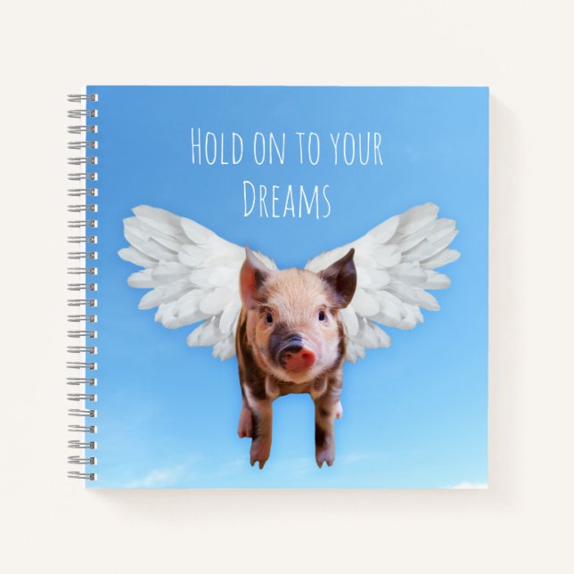 Carnet Les cochons drôles pourraient voler Accrochez-vous (Devant)