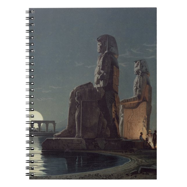 Carnet Les colosses de Memnon, Thebes, un de 24 illustrat (Devant)