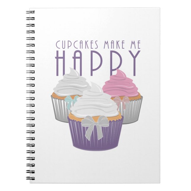 Carnet Les Cupcakes Me Rendent Heureux (Devant)