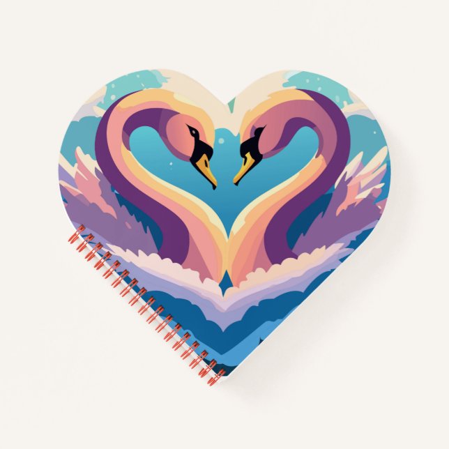 Carnet Les cygnes amoureux (Devant)